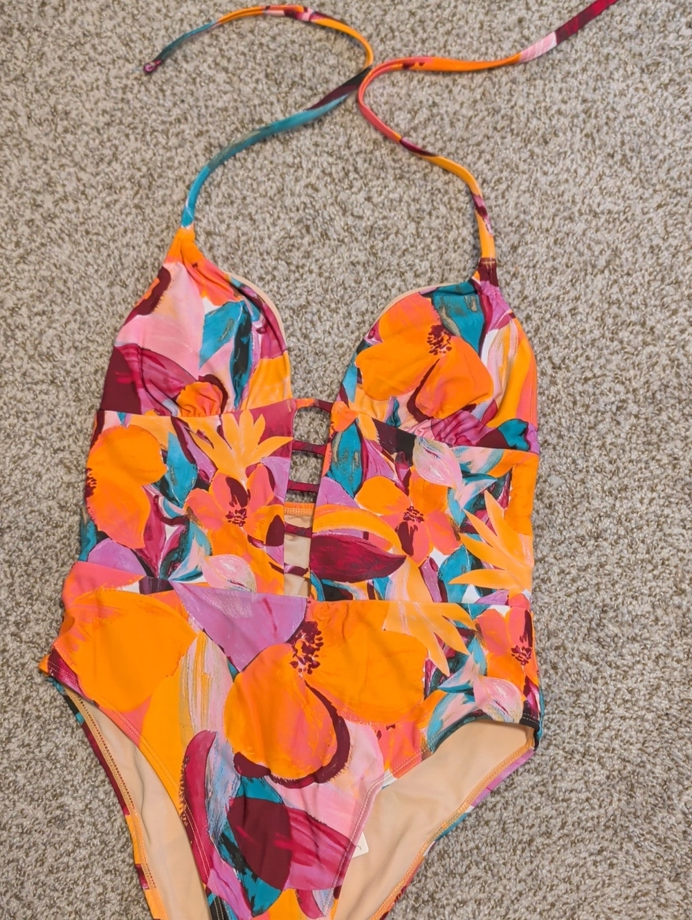 Cupshe Multicolor Floral Bathing Suit Size M